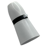 BC B22 White Plastic Switched Long Skirt Lampholder 1/2" Entry