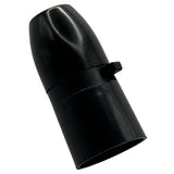 BC B22 Black Plastic Switched Short Skirt Lampholder 1/2" Entry