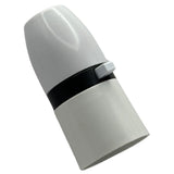 BC B22 White Plastic Switched Short Skirt Lampholder 10mm Entry