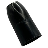 BC B22 Black Plastic Unswitched Short Skirt Lampholder 1/2" Entry