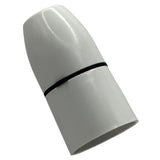 BC B22 White Plastic Unswitched Short Skirt Lampholder 1/2" Entry