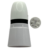 BC B22 White Plastic Unswitched Long Skirt Lampholder 10mm Entry