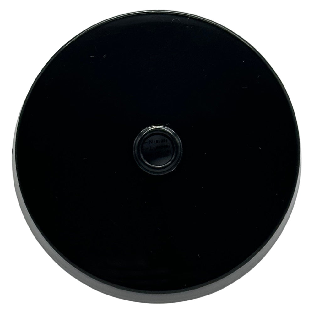 Black Round Plastic Ceiling Single Hole Ceiling Rose