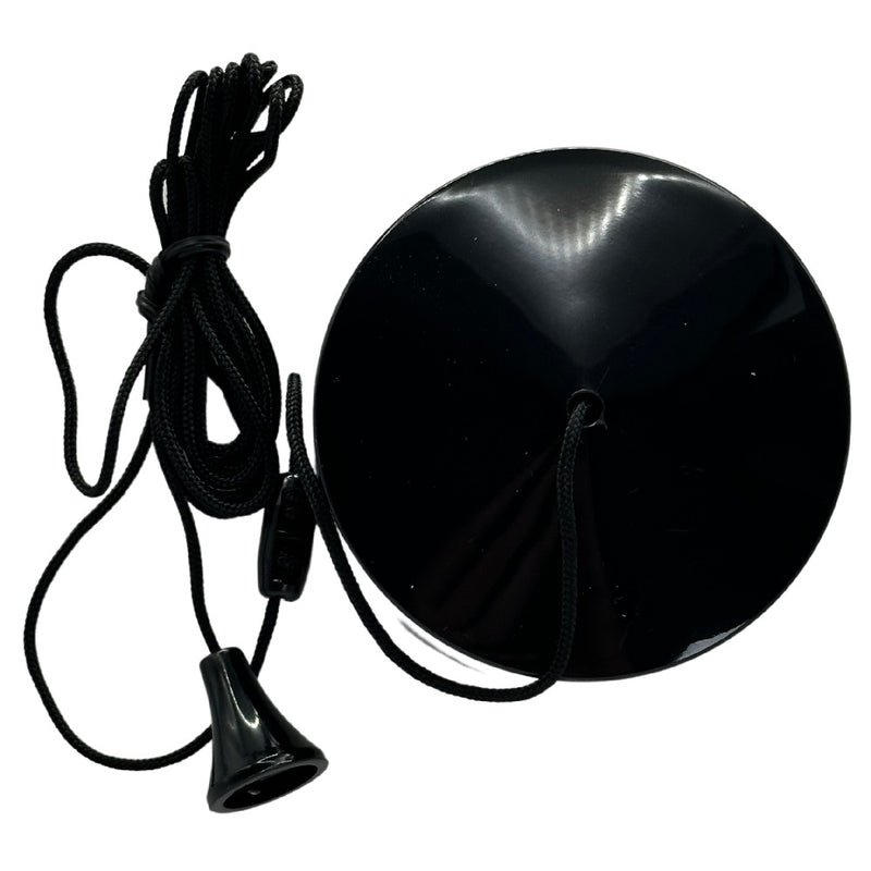 Black 1 or 2 Way 6A Ceiling Switch with Pull Cord & Toggle