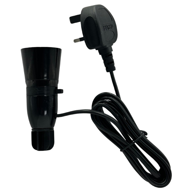 Black Bottle Lamp Light Adaptor Switched BC B22 Lampholder
