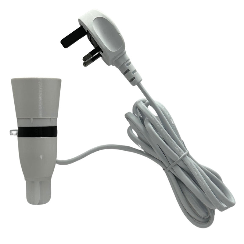 White Bottle Lamp Light Adaptor Switched BC B22 Lampholder