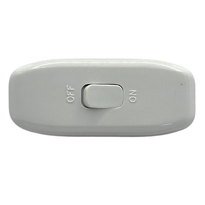 White 6A In-Line Switch Double Pole with Earth