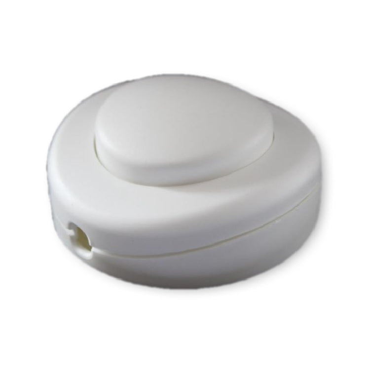 White Round In-Line Foot Switch