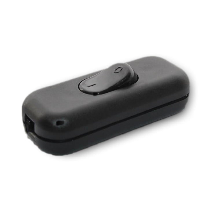 Black Double Pole In-Line Switch