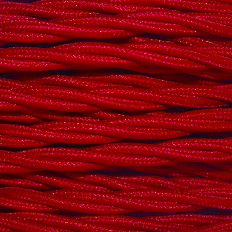 Red Braided Twist Vintage Pendant Cable