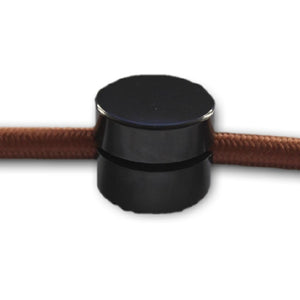 Black Round Cable Clip for Walls & Ceilings