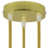 Polished Brass Metal Round 3 Hole Pendant Rose Kit