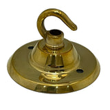 Jeani 400BRA Polished Brass Single Hook Ceiling Plate