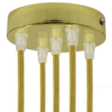 Polished Brass Metal Round 5 Hole Pendant Rose Kit