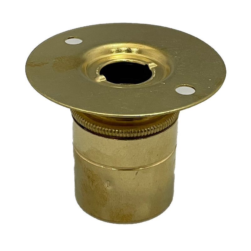 Premium UK Made Brass Plain Skirt Batten Lampholder ES E27 Cap