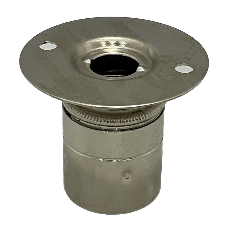 Premium UK Made Nickel Plain Skirt Batten Lampholder ES E27 Cap