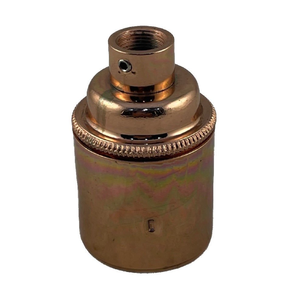 Copper Vintage 1/2" Entry Plain Collar Lampholder