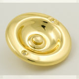 Brass Low Volt Vintage Round Recessed Door Bell Push | Flush