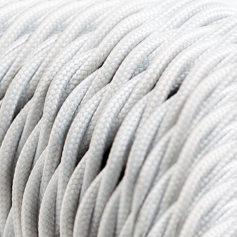White Braided Twist Vintage Cable Flex | Lighting Spares