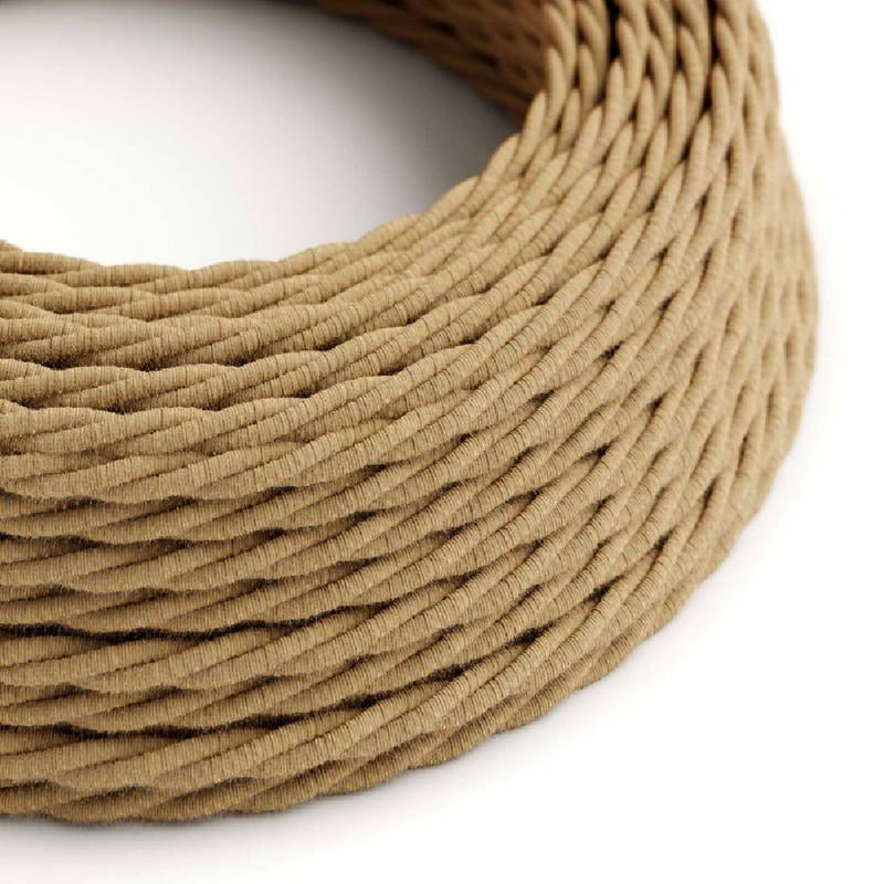 Natural Jute Braided Twist Vintage Pendant Cable