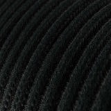 Black Natural Cotton Round Vintage Cable Flex | Lighting Spares