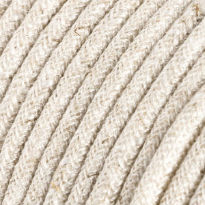 Natural Linen Round Vintage Cable Flex | Lighting Spares