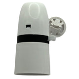 BC B22 White Plastic Switched Short Skirt Lampholder 10mm Entry