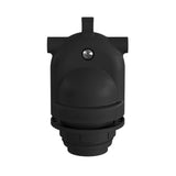 Black IP65 Outdoor Wireable E27 Lampholder