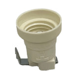 White Thermo Plastic ES E27 Direct Mount Lampholder with Angle Bracket