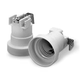 White Ceramic Replacement E27 Lamp Holder with Angled Bracket