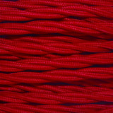 Red Braided Twist Vintage Pendant Cable