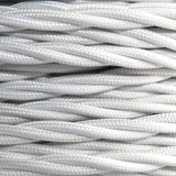 White Braided Twist Vintage Pendant Cable
