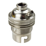 Nickel Plate Unswitched Lampholder | 10mm Entry