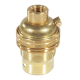 Brass Unswitched Internal Locking Lampholder | 10mm Entry