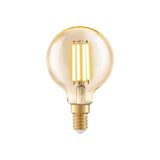 EGLO 11782 LED 4W Mini Globe G60 E14 SES Amber Filament Lamp 220lm 2200k