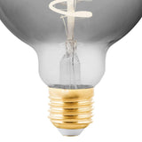 LED Smoked Spiral Vintage Globe Dimmable Filament Light Bulb