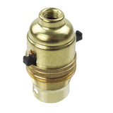 Brass Safe Switched Lampholder | 10mm Entry