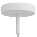 Lamparte 1MW-7M Matt White 1 Hole Metal Ceiling Rose with 7cm Metal Cylinder Cord Grip