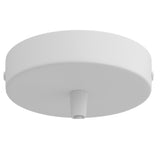 Lamparte 1MW-P Matt White 1 Hole Metal Ceiling Rose with Conical Plastic Cord Grip