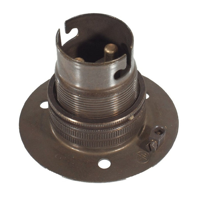 Old English Unswitched 3 Hole Batten Lampholder | 52mm Base