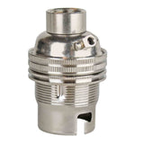Nickel Unswitched Internal Locking Lampholder | 1/2" Entry