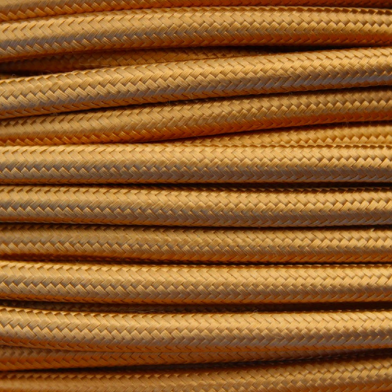 Gold Braided Round Vintage Pendant Cable