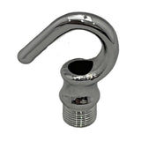 Polished Chrome 1/2" Entry Male Threaded Hook