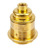 Lilleys 7601ET Brass ES E27 10mm Threaded Entry Lampholder with Shade Ring