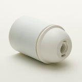 Jeani A41W ES White Plastic Lampholder 10mm Entry Plain Liner