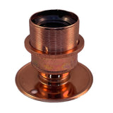 Jeani A45BC Copper ES E27 2 Hole Batten Lampholder with Shade Ring | 67mm Base