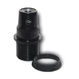 Black ABS SES E14 Partly Threaded Lampholder (Earth) & Thin Shade Ring