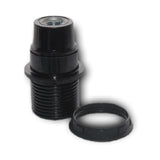 Black ABS SES E14 Partly Threaded Lampholder & Thin Shade Ring