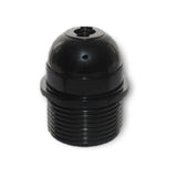Black ABS ES E27 Partly Threaded Lampholder