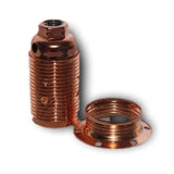 Lamparte CPE14THS Copper Plated SES E14 Threaded Lampholder & Shade Ring